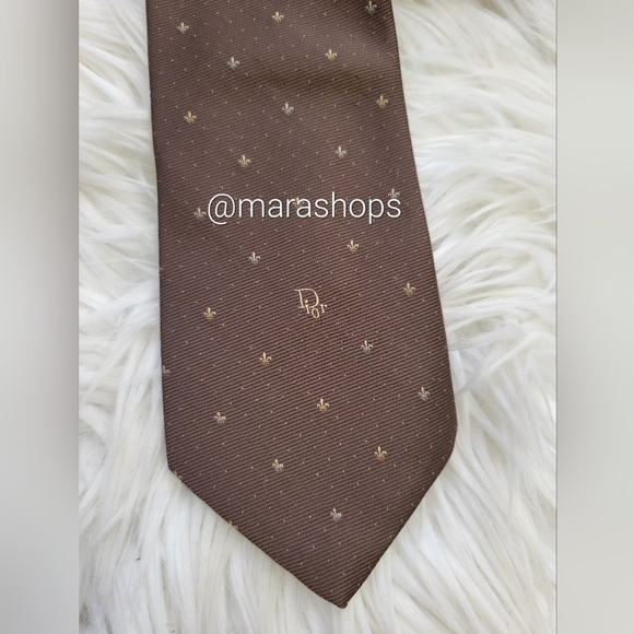 Christian Dior Brown Tie - Picture 2 of 4